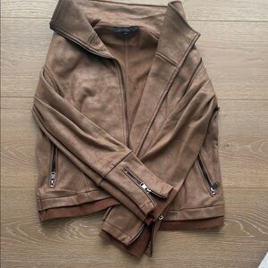 Dance & Marvel Tan Leather Jacket